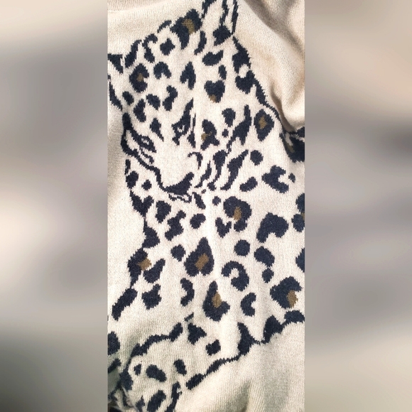 ESCADA - size 38/S- Vintage sweater with Leopard knit graphic - Picture 9 of 11
